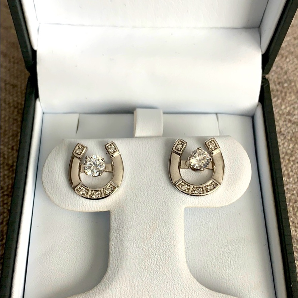 Kelly Herd Baquette Horseshoe Earrings